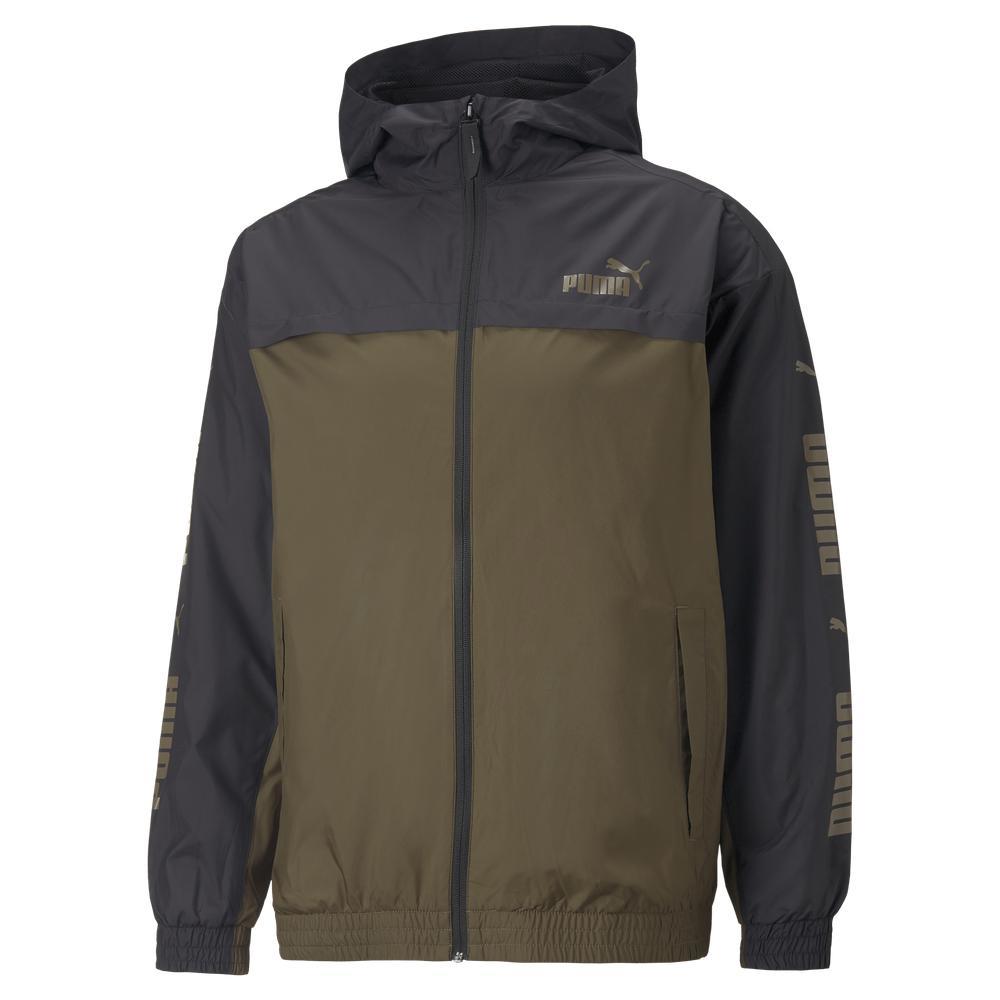 PUMA 基本系列撞色連帽風衣外套 男性