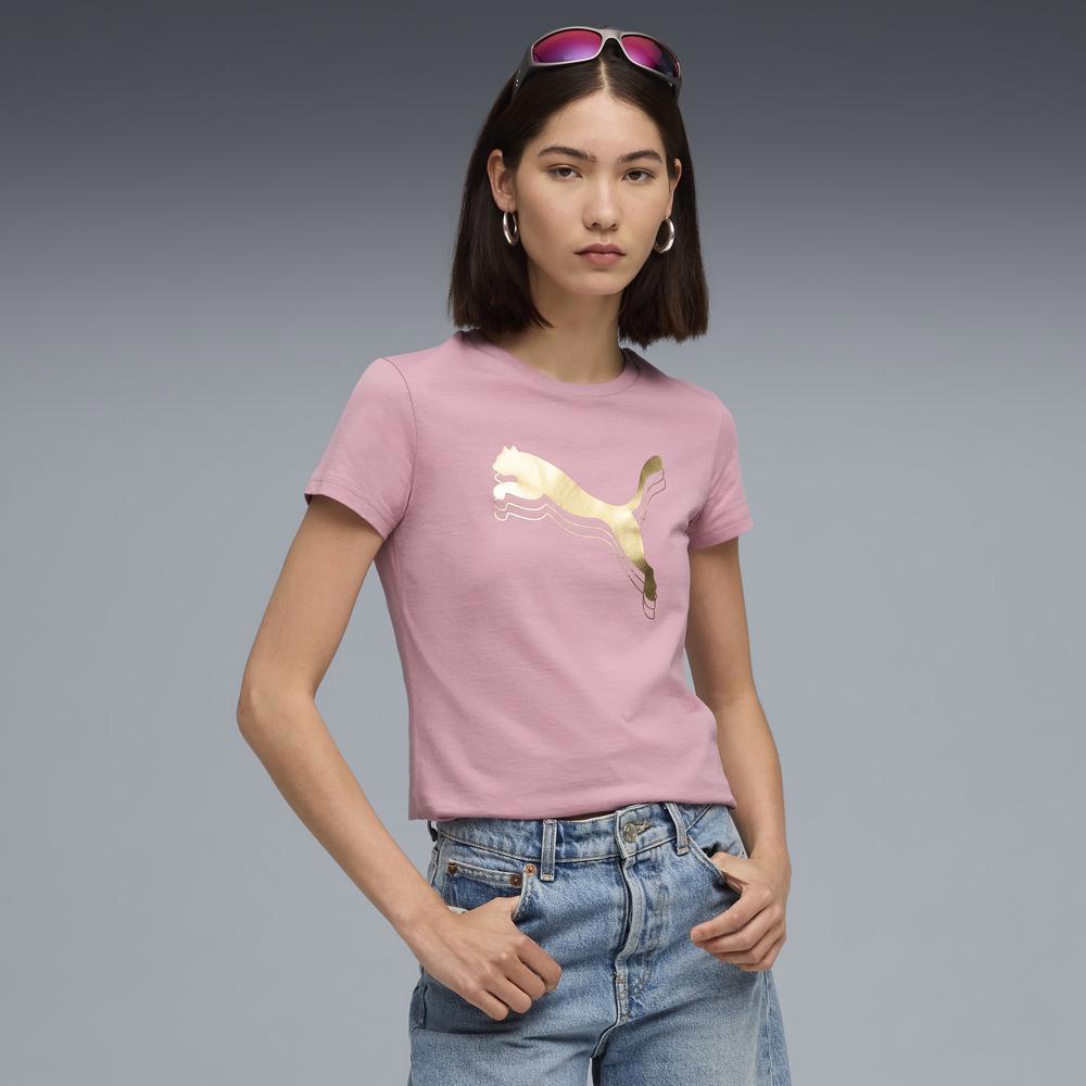 PUMA 基本系列ESS金銀跳豹短袖T恤 女性