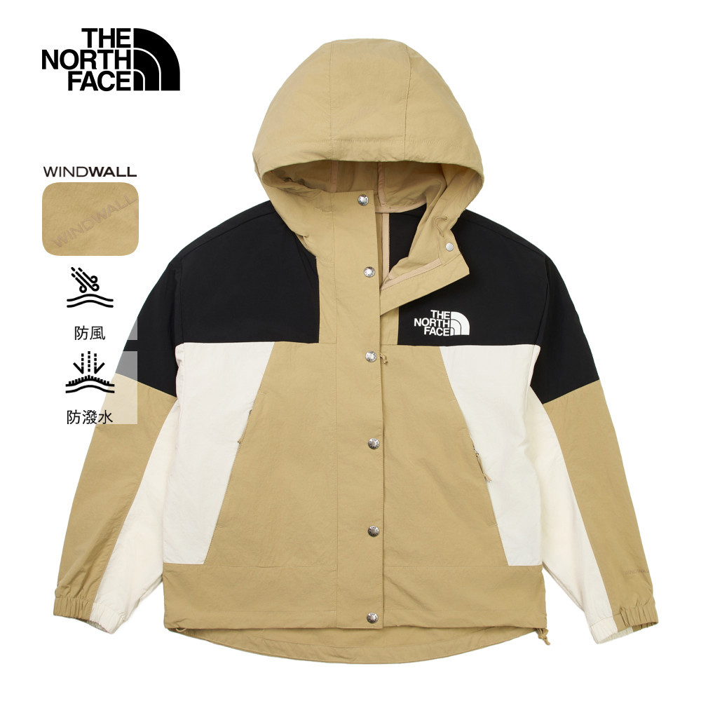 【10/27 12點限時搶購】The North Face北面女款棕黑拼接WindWall防風外套｜