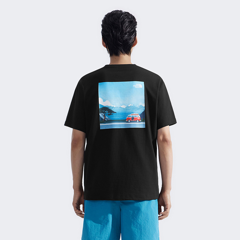 The North Face北面男女款黑色純棉短袖T恤｜8DC2JK3