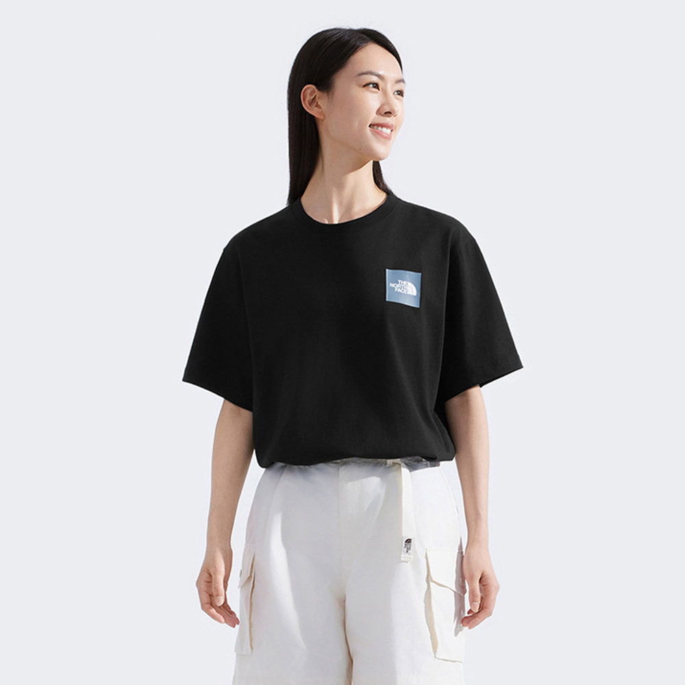 The North Face北面男女款黑色純棉短袖T恤｜8DC2JK3