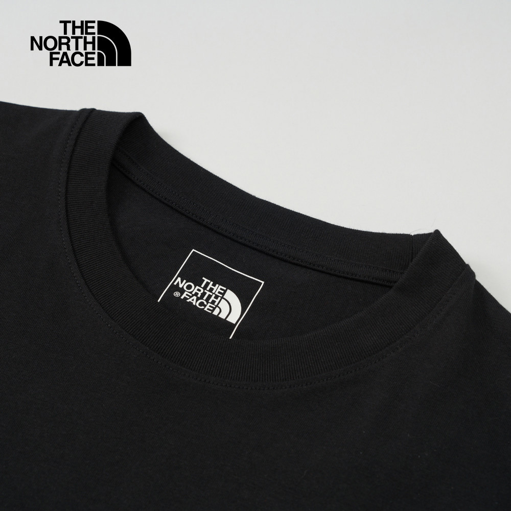 The North Face北面男女款黑色純棉短袖T恤｜8DC2JK3