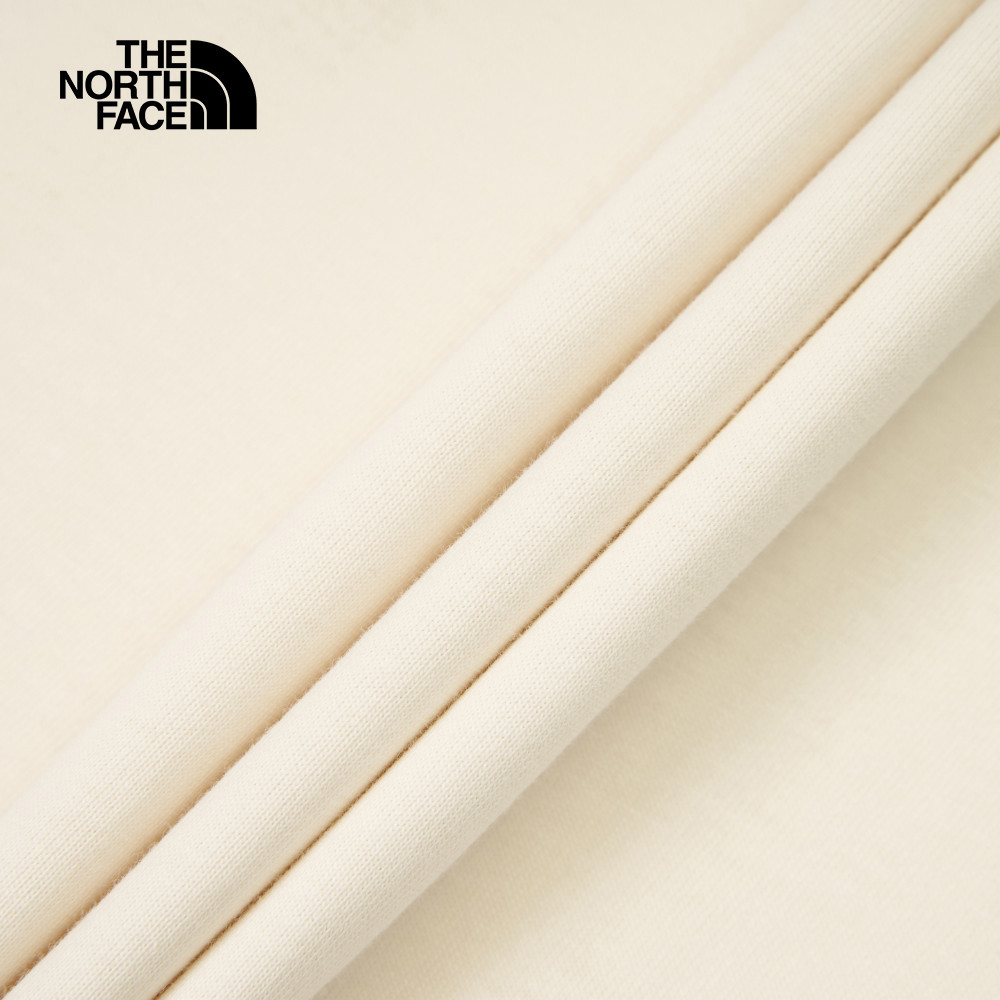 The North Face北面男女款米白色純棉短袖T恤｜8DC2QLI