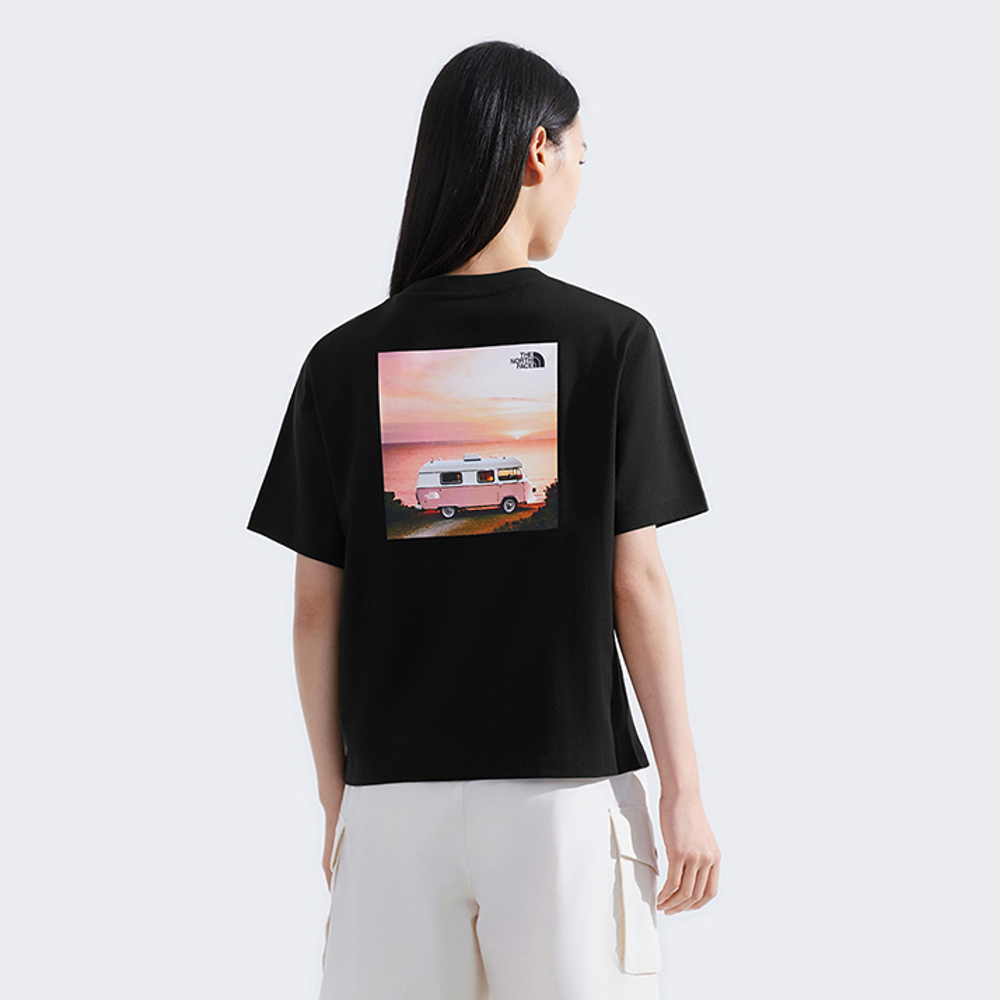 The North Face北面女款黑色純棉短袖T恤｜8DCHJK3