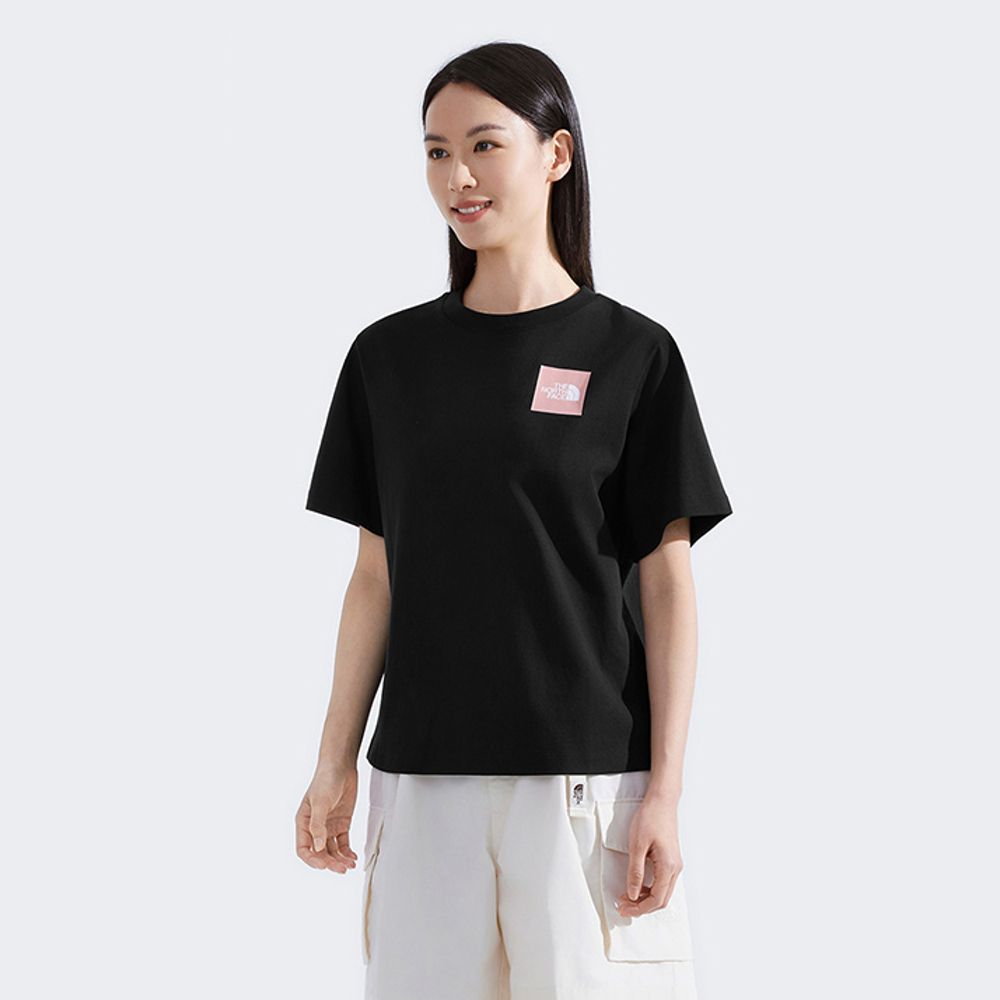 The North Face北面女款黑色純棉短袖T恤｜8DCHJK3