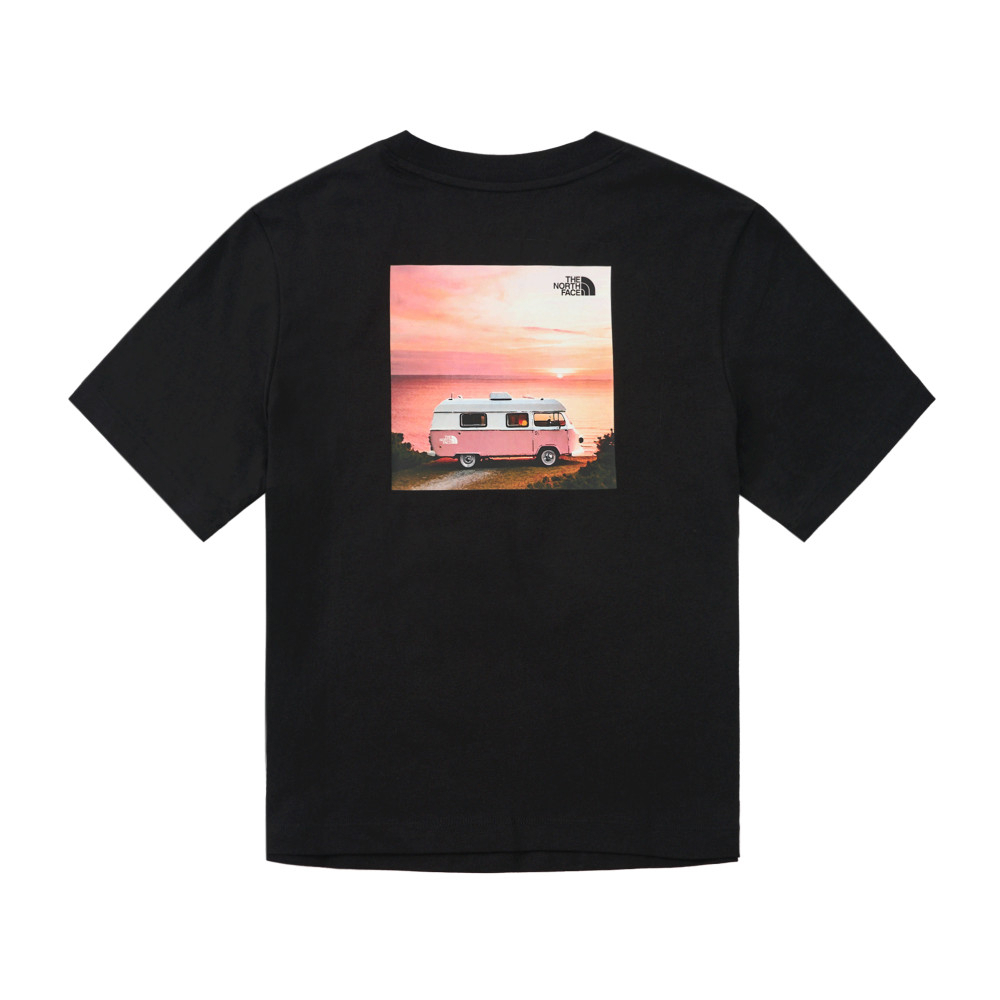 The North Face北面女款黑色純棉短袖T恤｜8DCHJK3