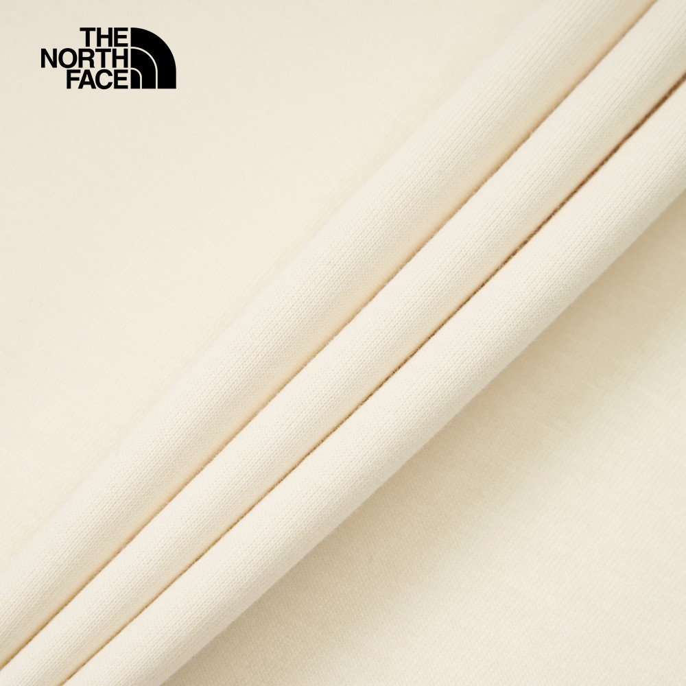 The North Face北面女款米白色純棉短袖T恤｜8DCHQLI