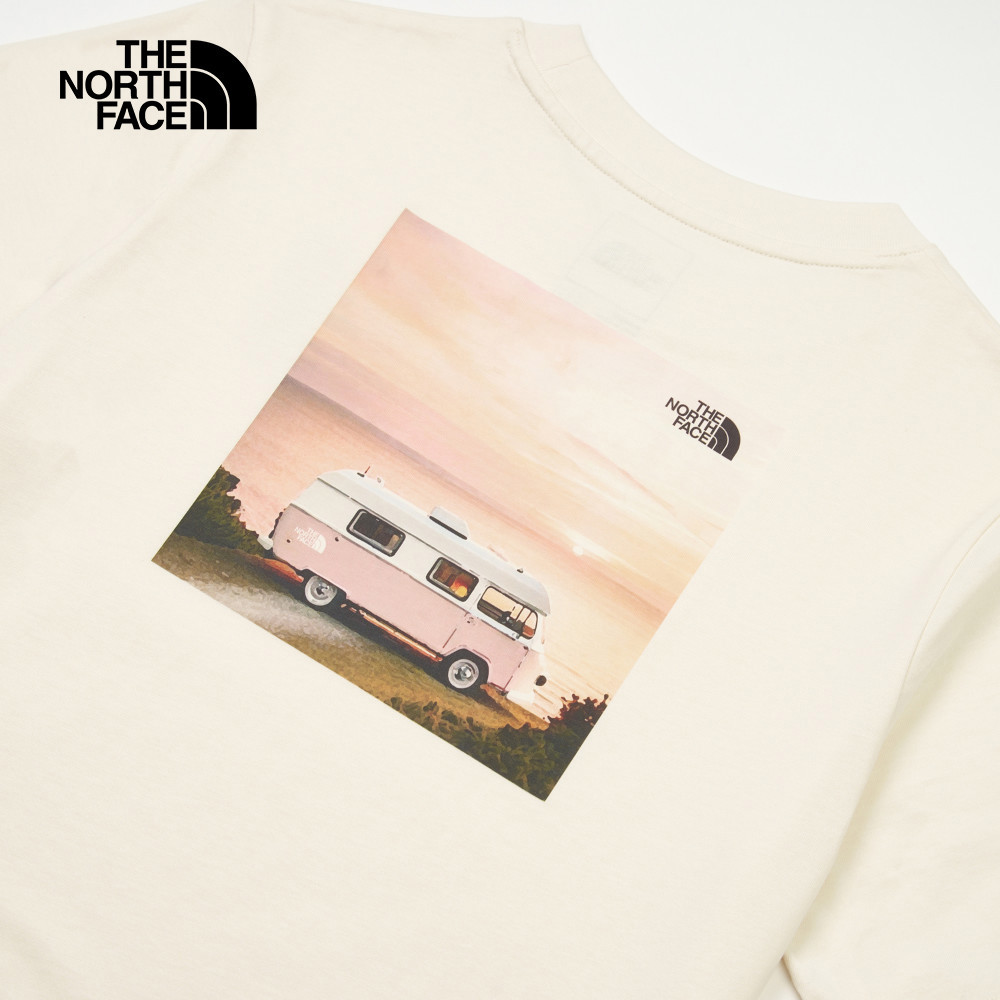 The North Face北面女款米白色純棉短袖T恤｜8DCHQLI