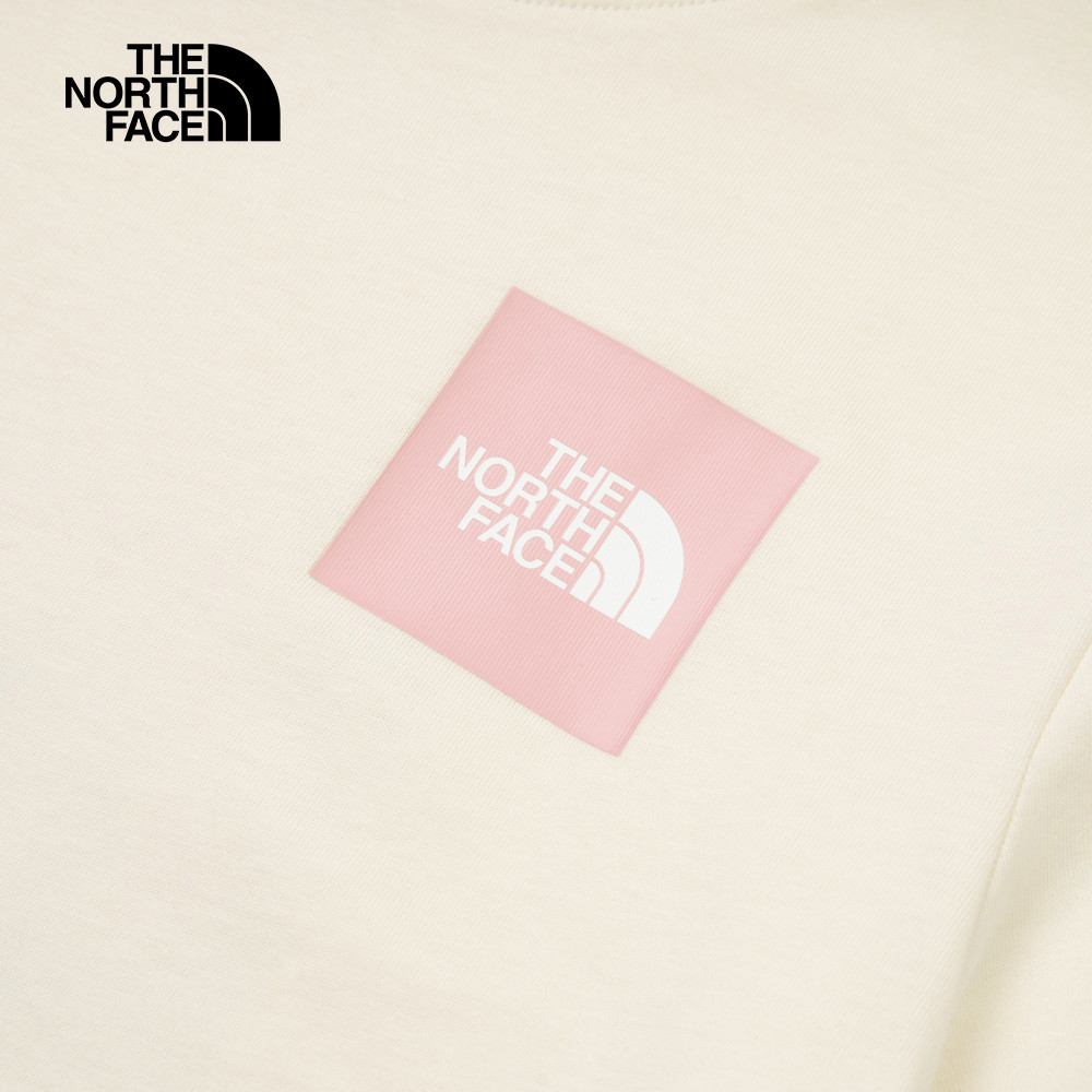 The North Face北面女款米白色純棉短袖T恤｜8DCHQLI