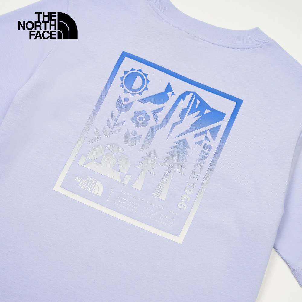 The North Face北面女款紫色純棉短袖T恤｜8DCJ0VI