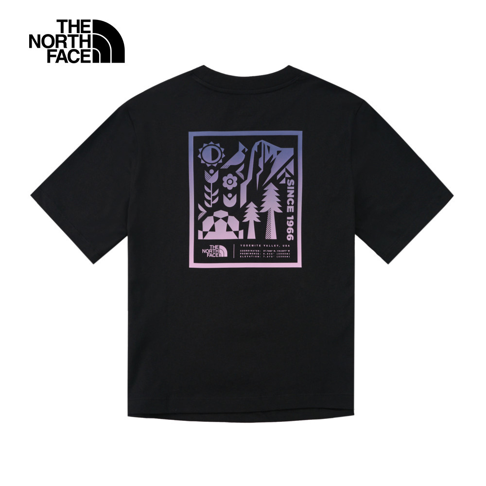 The North Face北面女款黑色純棉短袖T恤｜8DCJJK3