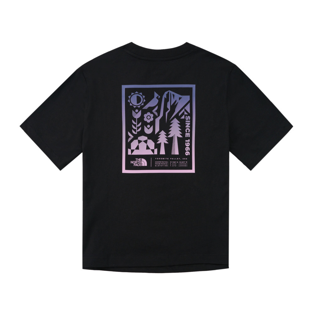 The North Face北面女款黑色純棉短袖T恤｜8DCJJK3