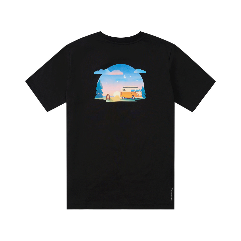 The North Face北面兒童黑色吸濕排汗短袖T恤｜8DD3JK3