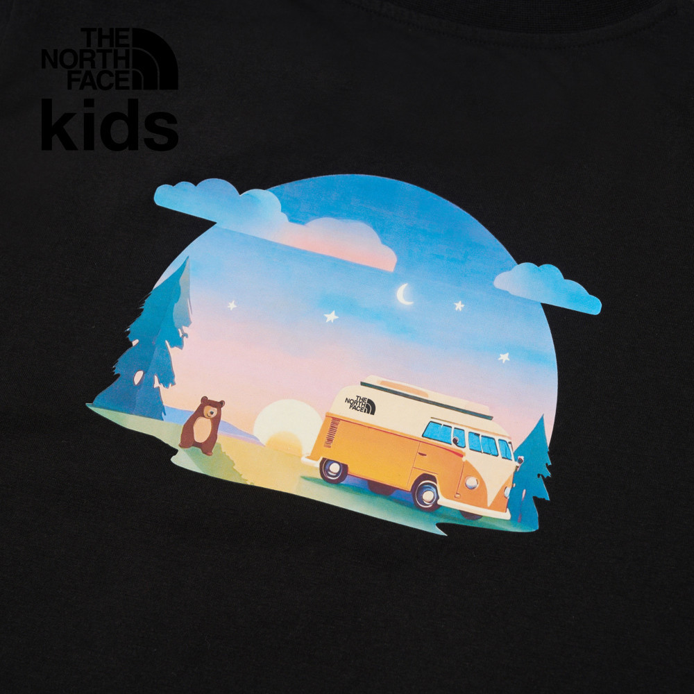 The North Face北面兒童黑色吸濕排汗短袖T恤｜8DD3JK3