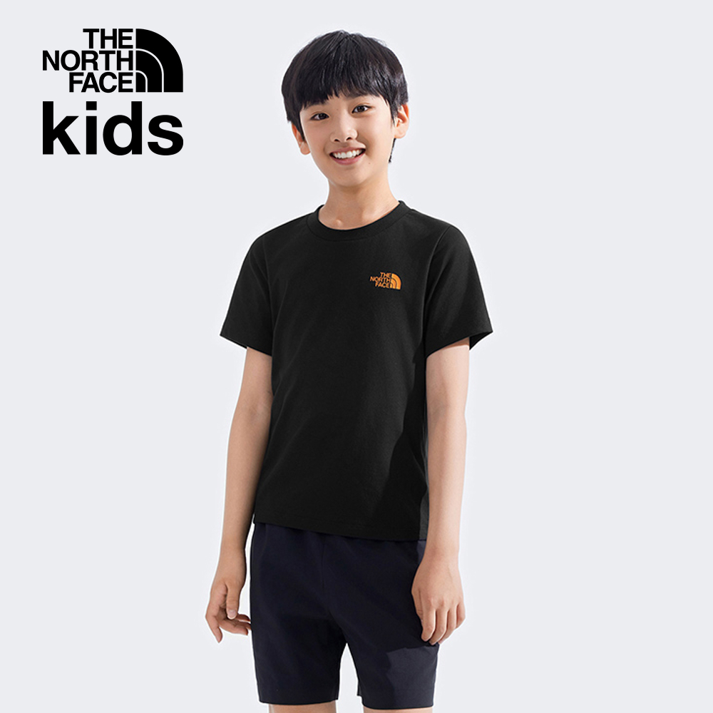 The North Face北面兒童黑色吸濕排汗短袖T恤｜8DD3JK3