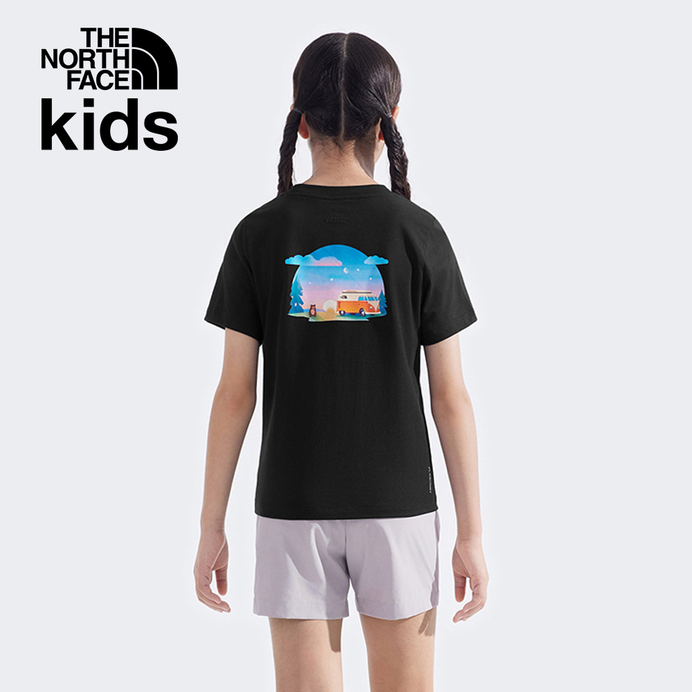 The North Face北面兒童黑色吸濕排汗短袖T恤｜8DD3JK3