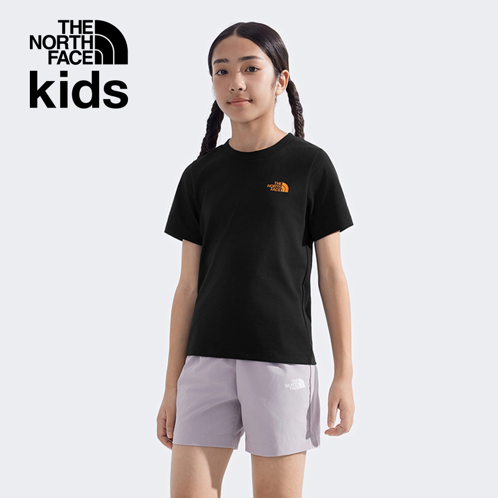 The North Face北面兒童黑色吸濕排汗短袖T恤｜8DD3JK3