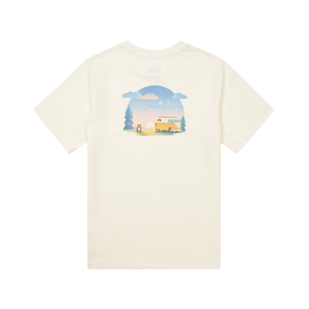 The North Face北面兒童米白色吸濕排汗短袖T恤｜8DD3QLI