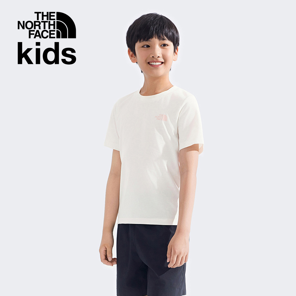 The North Face北面兒童米白色吸濕排汗短袖T恤｜8DD3QLI