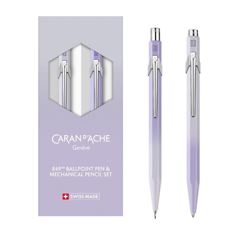 卡達CARAN D'ACHE 盛放薰衣草 2025亞洲特別版 對筆(849原子筆/844自動鉛筆)