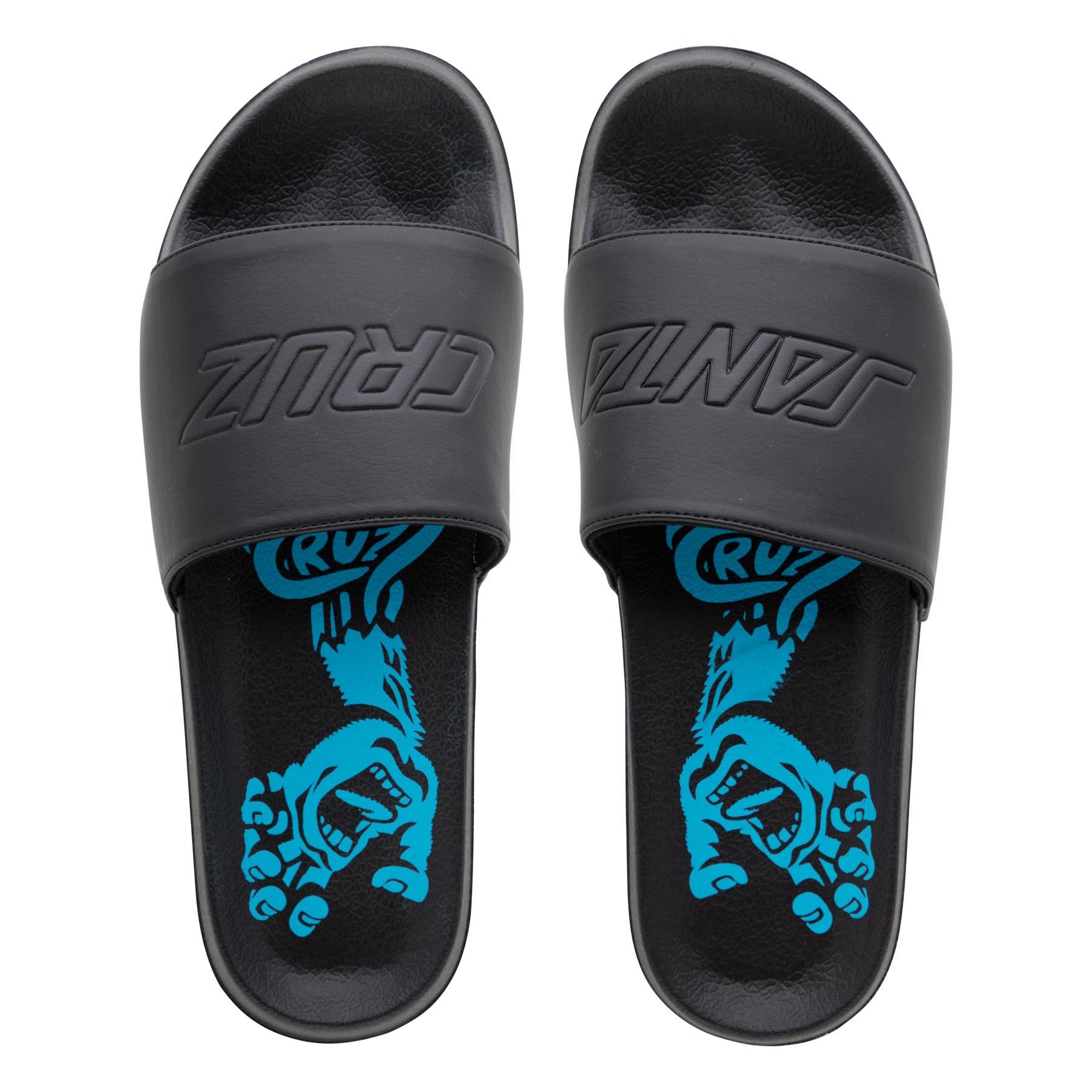 【SANTA CRUZ】拖鞋 - VEIN HAND STRIP  SLIDES BLACK  MENS