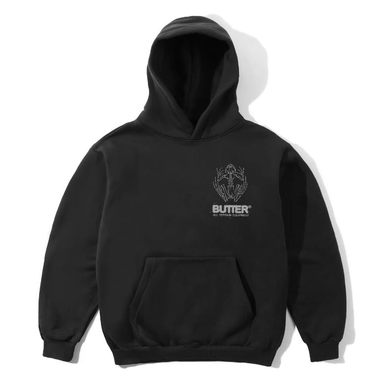 【BUTTER GOODS】帽T 黑 - FOSSIL PULLOVER HOOD