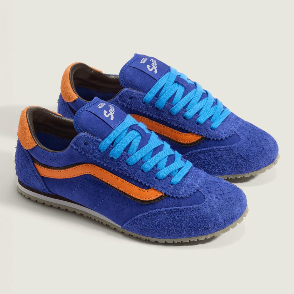Vans Super Lowpro 男女款寶藍色/橘色滑板鞋