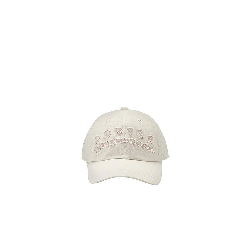 【PORTER INTERNATIONAL】PORTER 壓縫棒球帽 14031-523(紅色/黑色/米色)