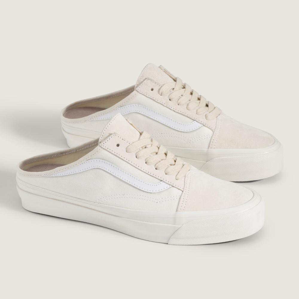 Vans Premium LX Old Skool Mule 男女款米白色滑板鞋