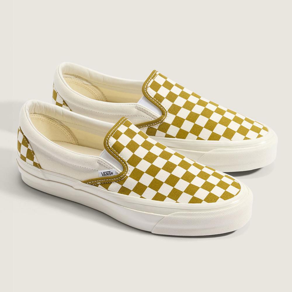 Premium LX Classic Slip-On 98 橄欖色棋盤格滑板鞋
