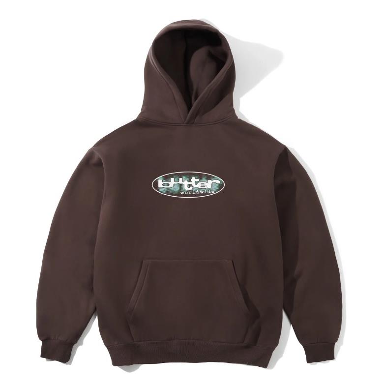 【BUTTER GOODS】帽T 咖啡 - VORTEX PULLOVER HOOD