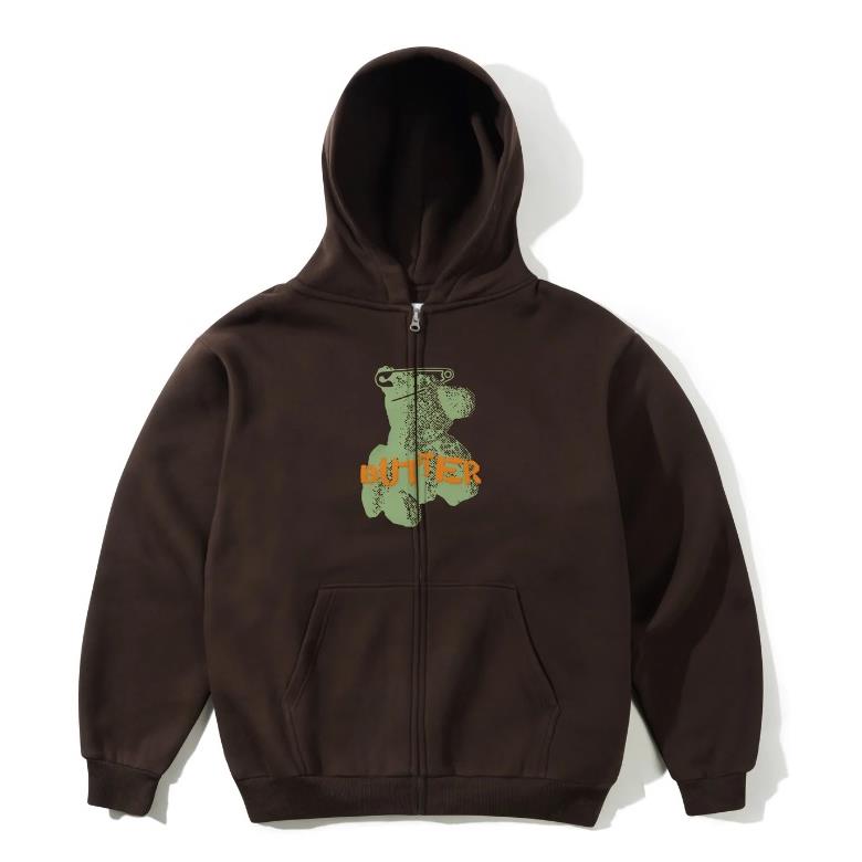 【BUTTER GOODS】外套 咖啡 - TEDDY BEAR ZIP-THRU HOOD
