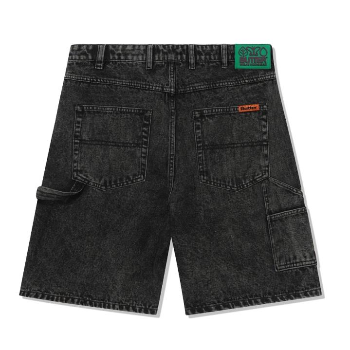 【BUTTER GOODS】滑板神褲 洗水單寧黑 - WEATHERGEAR DENIM SHORTS