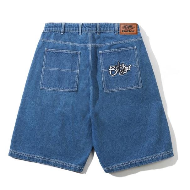 【BUTTER GOODS】滑板神褲 深藍 - SCRIBBLE DENIM SHORTS MID BLUE
