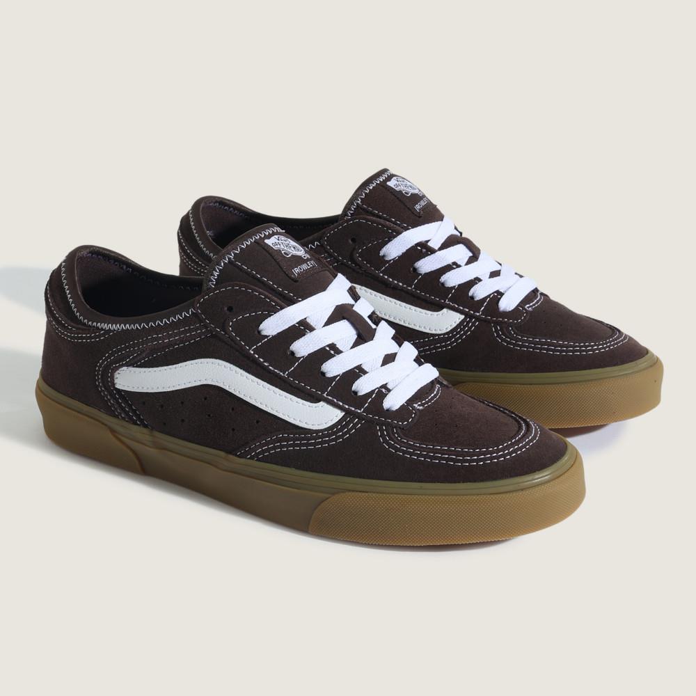 Vans UA Rowley Classic 男女款咖啡色滑板鞋