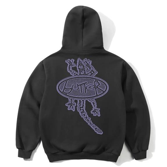 【BUTTER GOODS】帽T 黑 - WIPEOUT PULLOVER HOODWARPED TEE
