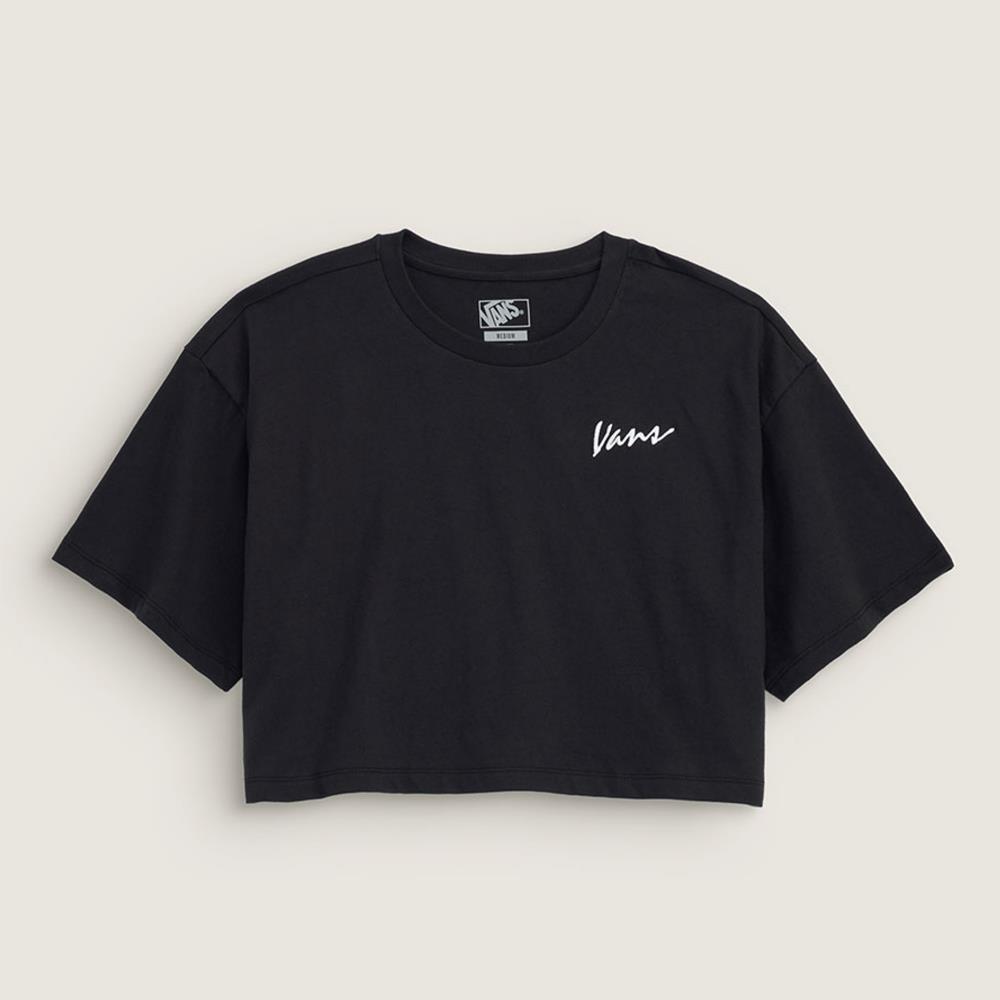 Vans Classic Script 女款黑色短袖T恤