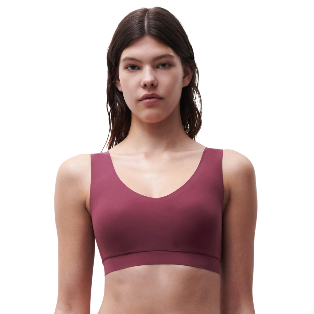 【Chantelle Lab】透氣涼感V領無痕內衣>XS-XXL>紫紅色(16A10_0K7)【Soft Stretch】