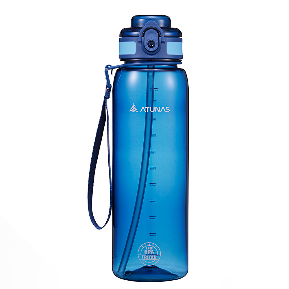 探索玩咖吸管運動瓶1200ml(A1KTGZ03寶藍/運動水瓶/大容量水壺/吸管水壺)