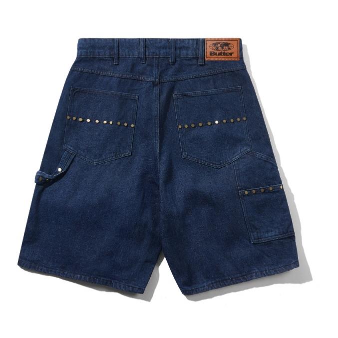 【BUTTER GOODS】滑板神褲 深藍 - RIVET DENIM SHORTS