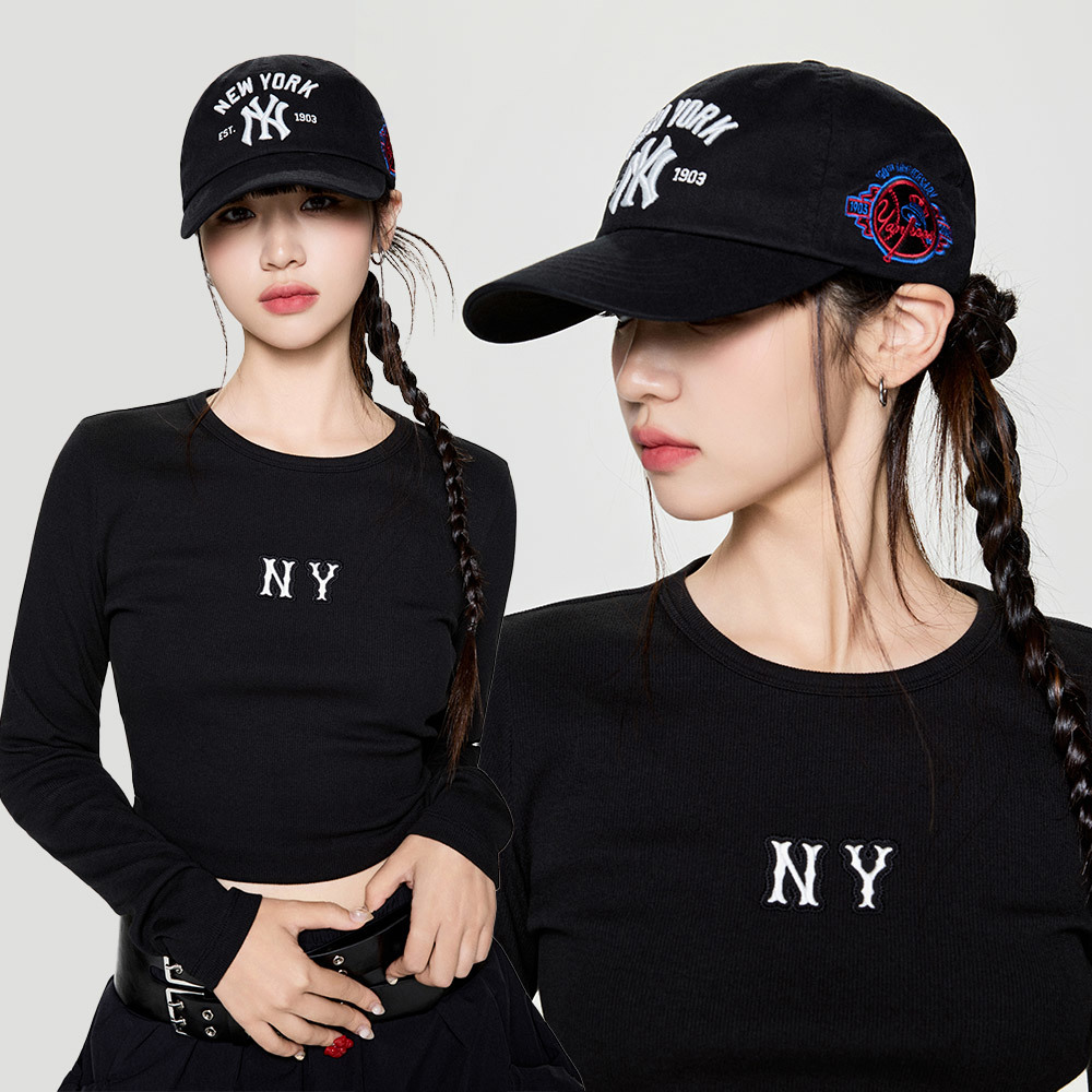 MLB 可調式軟頂棒球帽 紐約洋基隊 (3ACPB105N-50BKS)