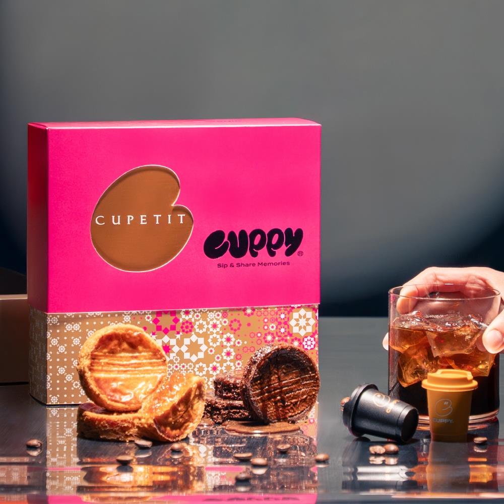 【CUPPY 咖彼】CUPETIT 中秋聯名禮盒 Rose by night(特濃可可布列塔尼酥餅x1+蔗香黑糖布列塔尼酥餅x1+經典原味布列塔尼酥餅x1+金鑽鳳梨布列塔尼酥餅x1+CUPPY 耶加雪菲x3+藝伎x3) 中秋禮盒-廠商直送