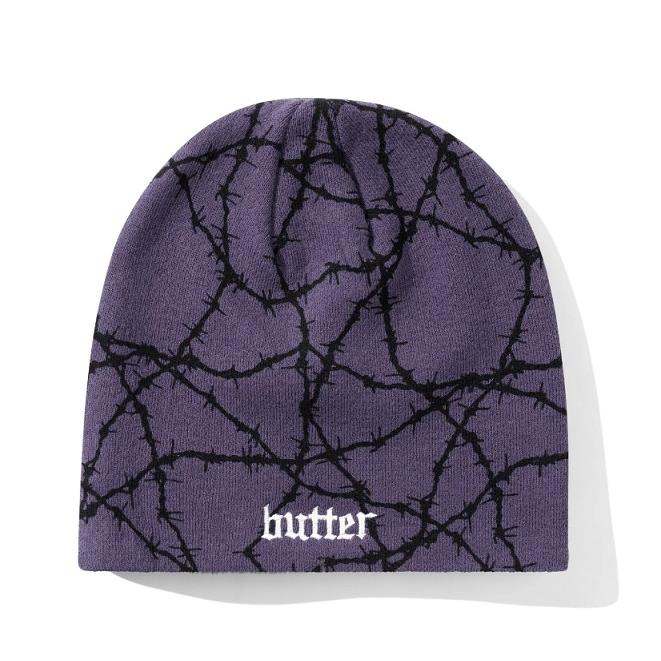 【BUTTER GOODS】毛帽 紫 - WIRED SKULLY BEANIE