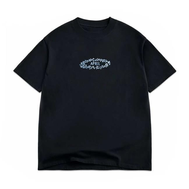 【 APRIL 】短T 黑 - STARS TEE