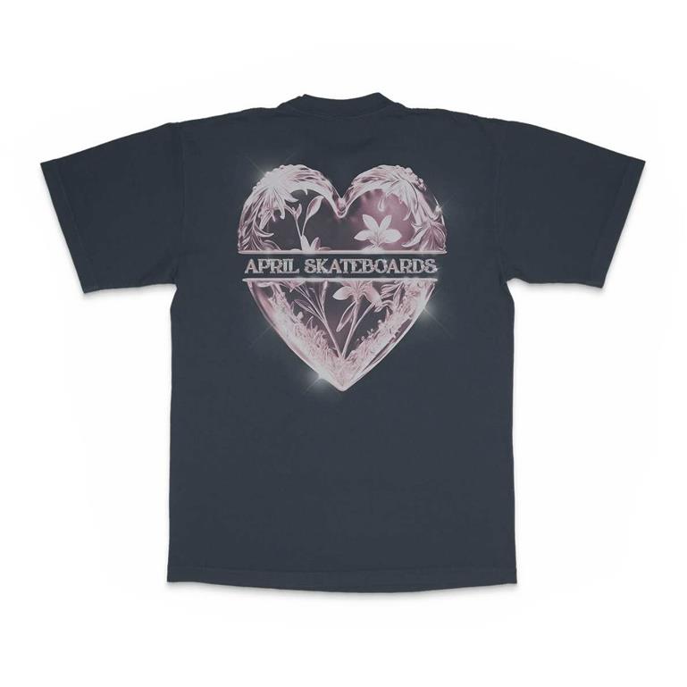 【 APRIL 】短T 黑 - HEART TEE