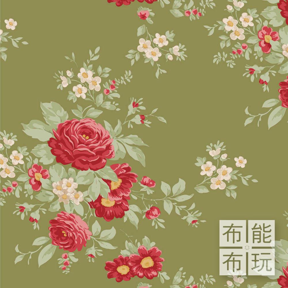 【2025年秋冬新品預購】Tilda Merry Little Christmas 歡慶聖誕棉布: 綠松色頌歌 100632