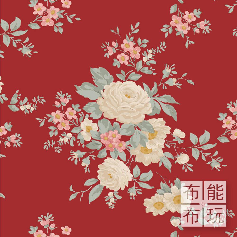 【2025年秋冬新品預購】Tilda Merry Little Christmas 歡慶聖誕棉布: 勃艮第色頌歌 100622