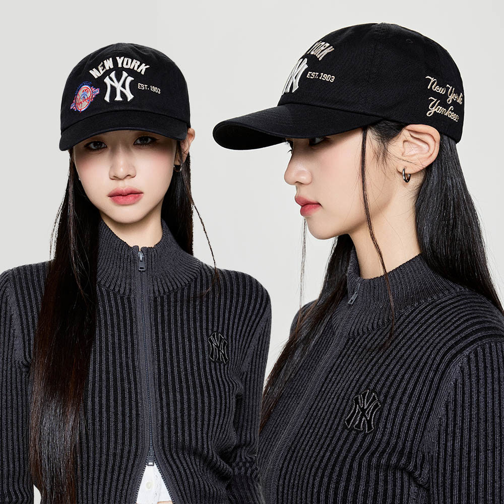 MLB 可調式軟頂棒球帽 紐約洋基隊 (3ACPB175N-50BKS)