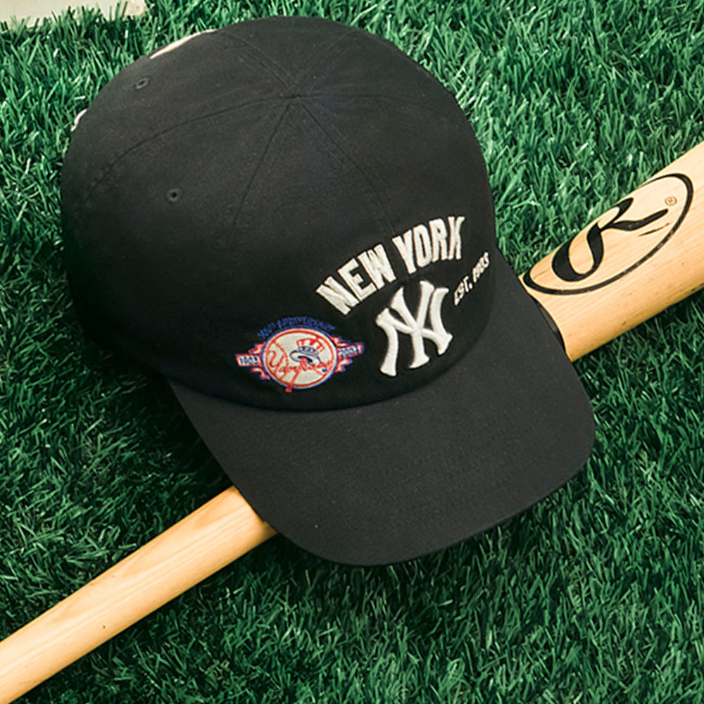 MLB 可調式軟頂棒球帽 紐約洋基隊 (3ACPB175N-50BKS)