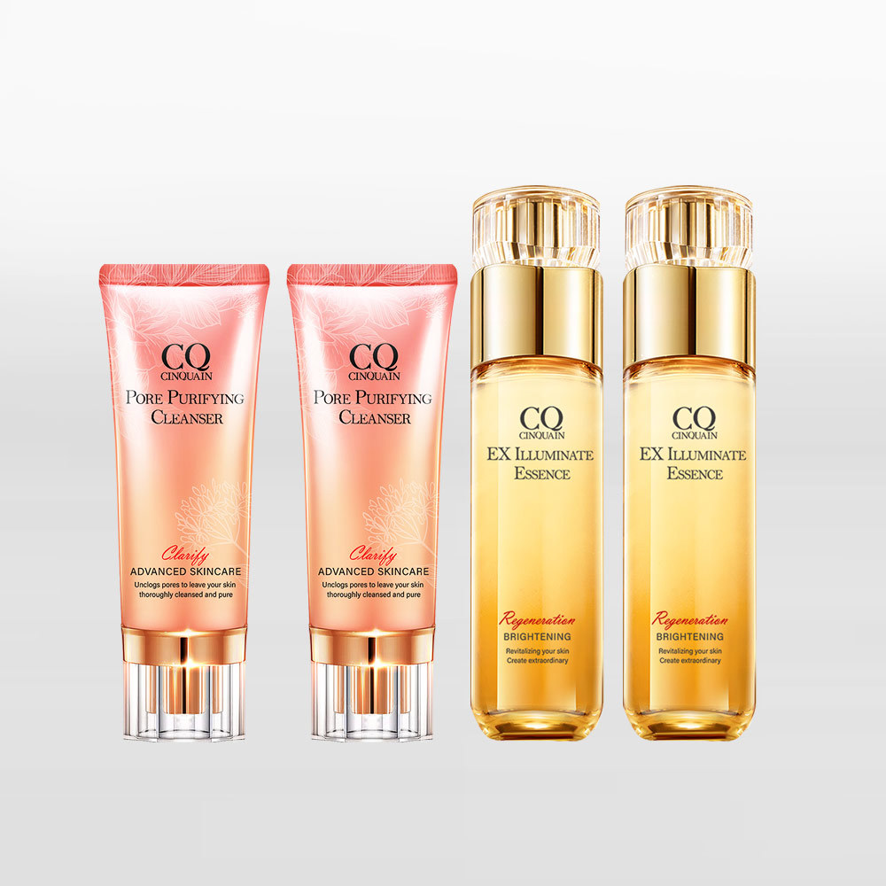 【粉刺抽離】CQ思珂 璀璨光晶透活膚露(小仙露)*2+全能極淨玫瑰潔顏乳*2